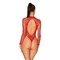 Боді-сітка Obsessive B126 з відкритою спиною, червоний, XL/XXL