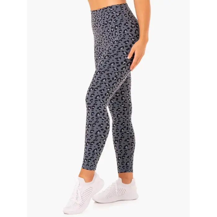 Леггинсы Ryderwear Hybrid Full Length Leggings - Steel Blue Leopard