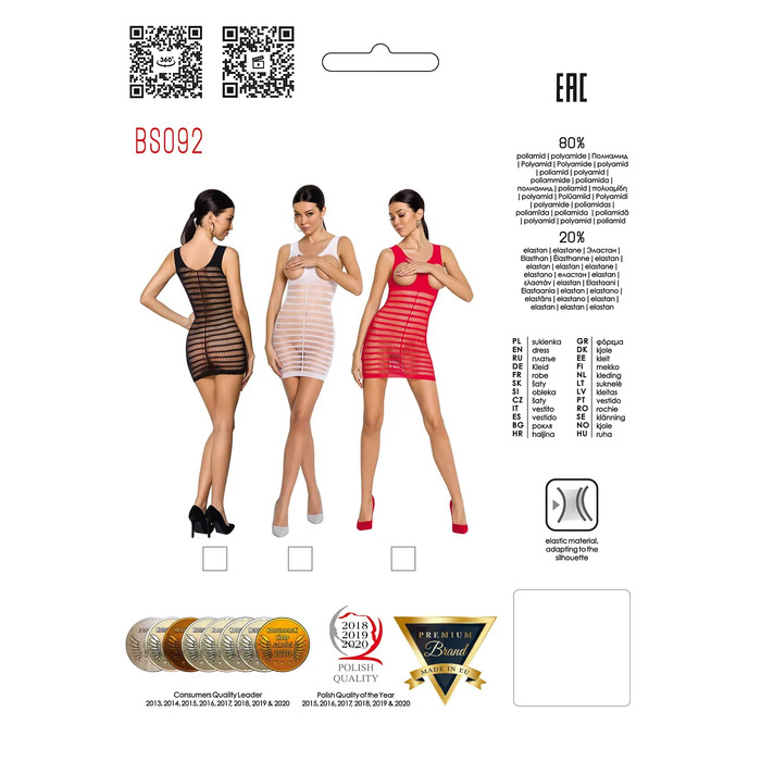 Платье с открытой грудью Passion BS092 black