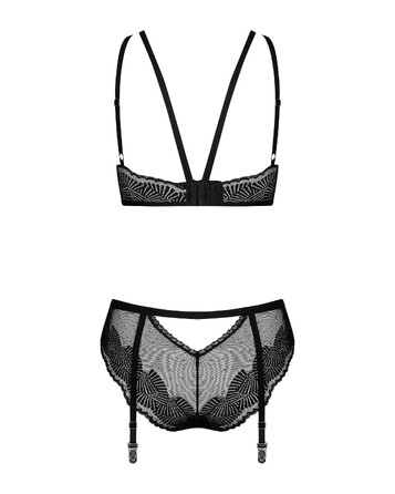 Сексуальный комплект Obsessive Allastia set Black S/M