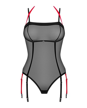 Боді напівпрозоре XS/S Glandez Obsessive, чорне