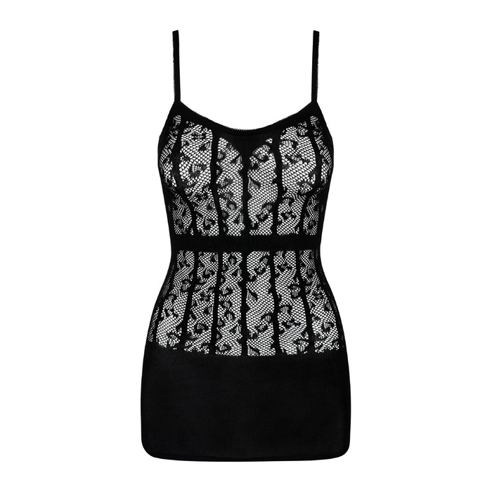 Сукня з ажурної сітки напівпрозора Obsessive D605 чорний, SML