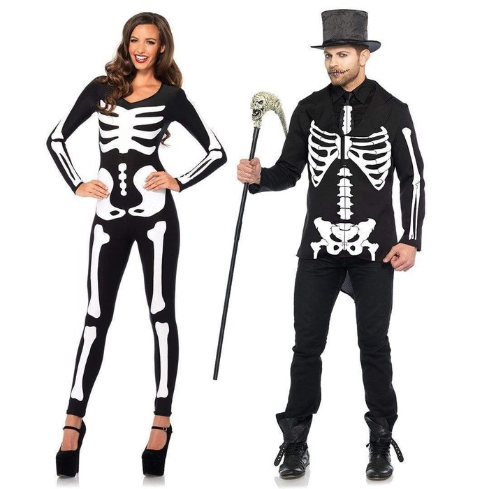 Костюм скелета, светиться в темноте Leg Avenue Womens Skeleton Bodysuit Halloween, размер M