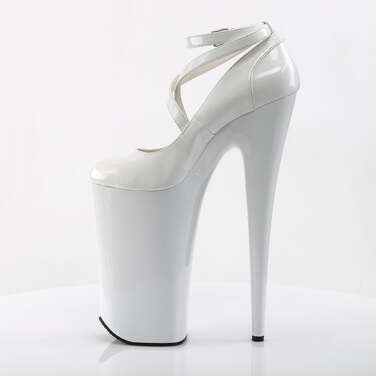 Туфли-лодочки Beyond-087 *10 дюймов, каблук 10 дюймов, высота 6 1/4 дюйма, ремешок крест-накрест на щиколотке, белые