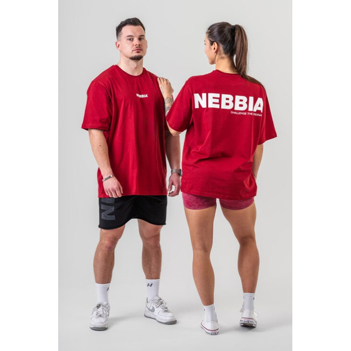 Футболка Nebbia Oversized T-shirt GYM ESSENTIALS Dark Red 381