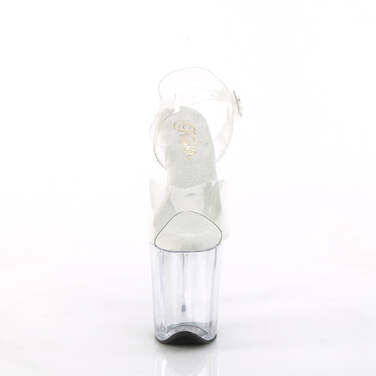 Босоніжки Flamingo-808 на платформі з ремінцем та підборами 8 дюймів, прозорі