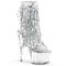 Чоботи Pleaser Adore-1017SQF *7 дюймів на підборах, 2 3/4 дюйма з блискітками та бахромою PF, прозорі