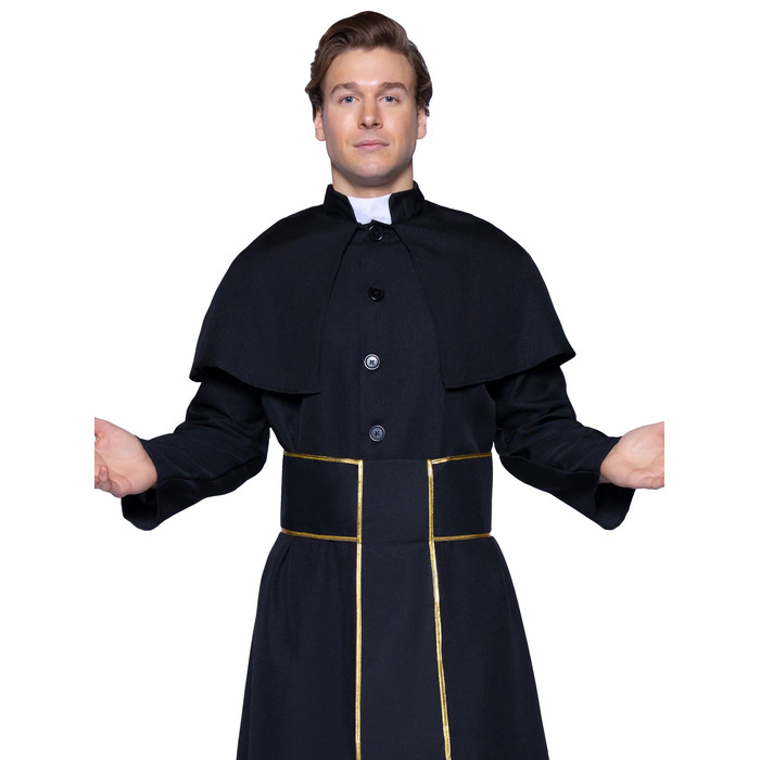 Костюм католицького священика Leg Avenue Priest 2 предмети, чорний, M/L