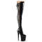 Ботинки Pleaser Flamingo-3050, каблук 8 дюймов, 4 дюйма, эластичные сапоги с боковыми шнуровками, черные