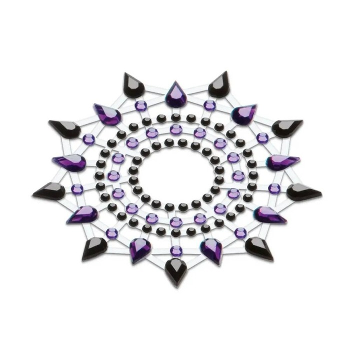Украшения со стразами для груди Gloria Petits Joujoux, фиолетово-черные