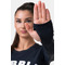ТОП Nebbia LONG SLEEVE THUMBHOLE SPORTY CROP TOP BLACK 585