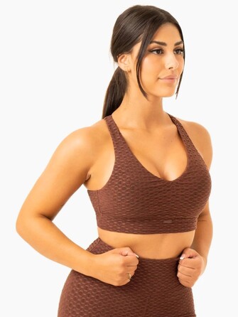 Топ Optic V-Neck Sports Bra - Chocolate