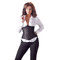 Корсет з відкритим бюстом, L, Cottelli Collection Party Corset Open Cup на талію, чорний