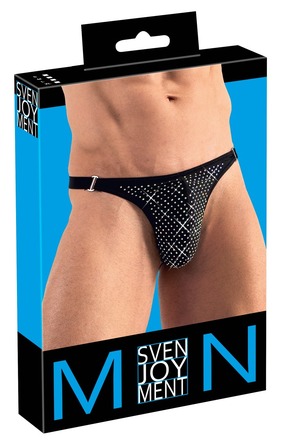 Чоловічі стрінги зі стразами Sven Joy Ment Men's String, чорний, L