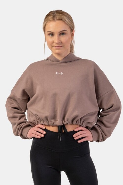 ХУДІ LOOSE FIT CROP HOODIE ICONIC BROWN 421