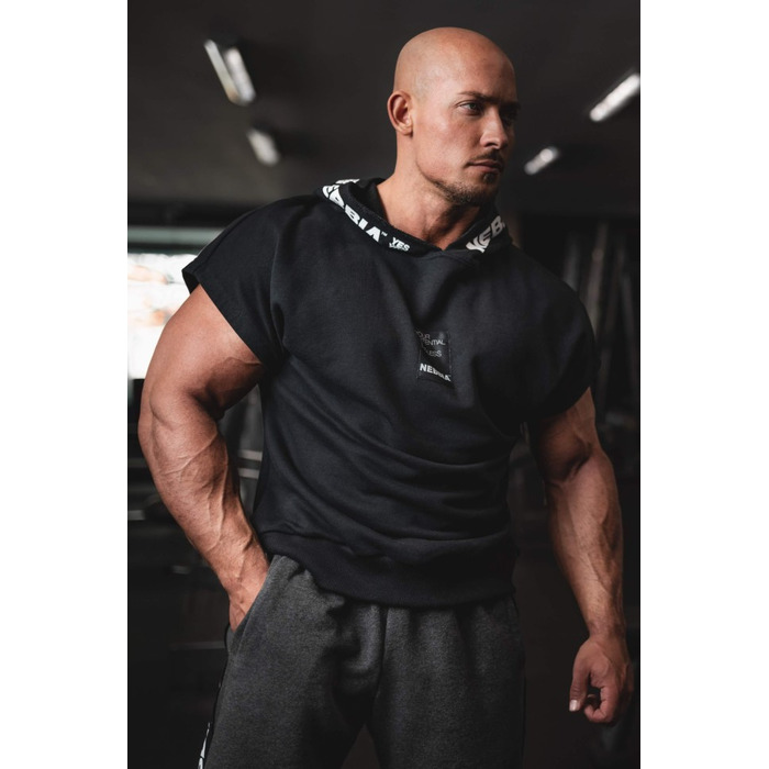 Безрукавка Nebbia NO LIMITS Rag Top with a Hoodie Black 175