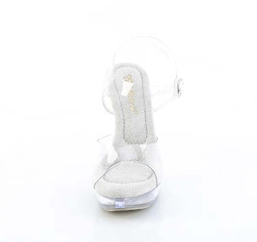 Босоножки Cocktail-508, каблук 5 дюймов, ремешок на щиколотке шириной 1 дюйм, прозрачный/прозрачный