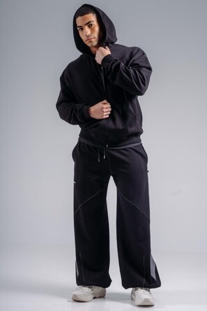 Спортивна кофта Nebbia Zipper Hoodie with Embroidery PRIMAL Black 884
