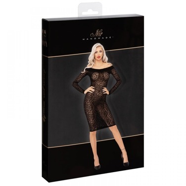 Сексуальное платье с леопардовым принтом XL F284 Noir Handmade