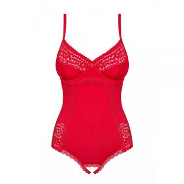 Боді Obsessive Jolierose Teddy red L / XL