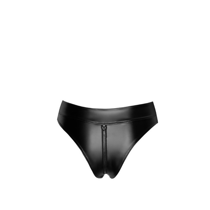 Трусики з декоративною блискавкою Noir Handmade F260 чорні, XXXL