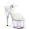 Босоніжки Pleaser Adore-708HT на підборах 7 дюймів, 2 3/4 дюйма з тонованим ремінцем на щиколотці з PF, прозорі