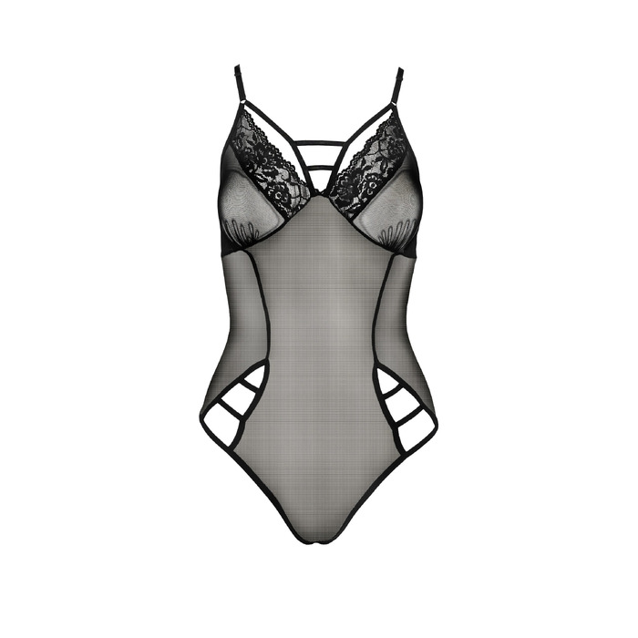 Боди сетка с вставками кружева MELANIA BODY black S/M - Passion