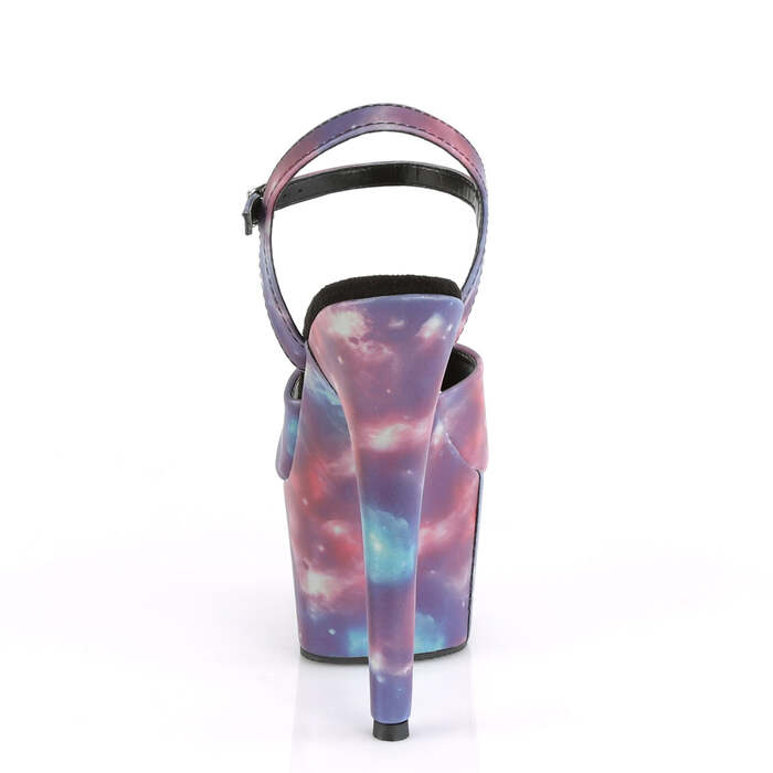 Босоніжки Adore-709REFL *7-дюймовий каблук, 2 3/4-дюймовий ремінець на щиколотці з світловідбиваючим ефектом, фіолетовий/синій