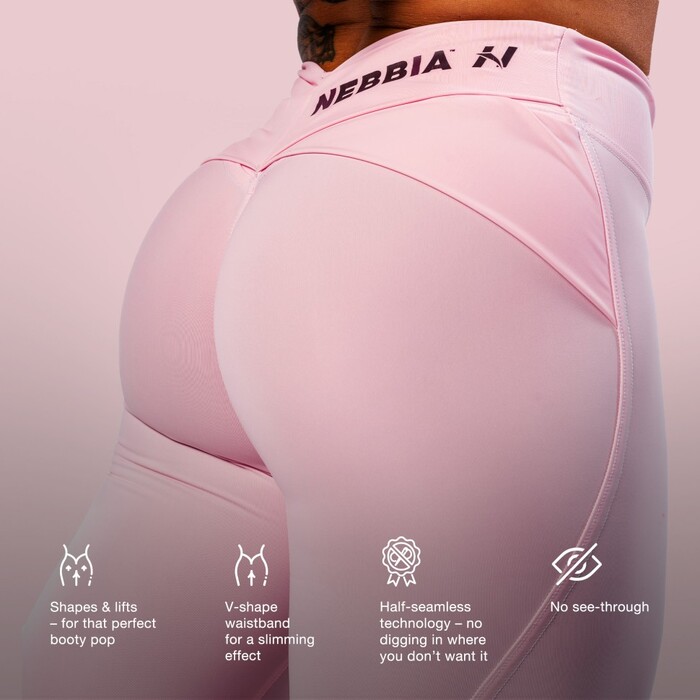 Легінси Nebbia V-shaping Belt Leggings STRONG BEAUTY Pink 425