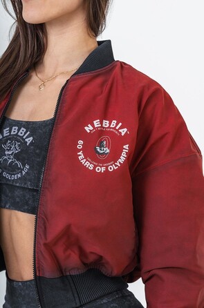 Бомбер Nebbia Washed Bomber Jacket with Contrast Lining LEGEND Black 784