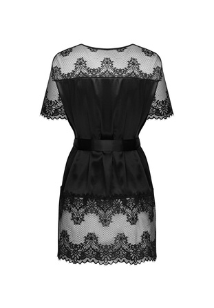 Сексуальный черный халат Obssesive Maderris peignoir M/L