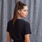Топ жіночий LABELLAMAFIA CROPPED BLACK з логотипом