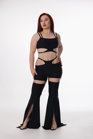 Трансформуючі Штани Skadi 2 в 1 для Pole Dance, Exotic та Сценічних Виступів - чорний
