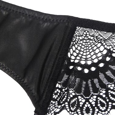 Черные эластичные трусики Star Night и пояс для чулок с высокой талией