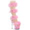 Босоніжки Pleaser Adore-728F *7 дюймів на підборах, 2 3/4 дюйма з хутра марабу PF, блискавка ззаду, прозорі/ніжно-рожеві