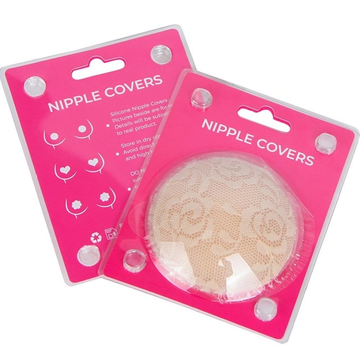 Наклейки на соски Star Night кружевные, бежевые