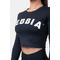 ТОП Nebbia LONG SLEEVE THUMBHOLE SPORTY CROP TOP BLACK 585