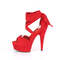 Босоножки Pleaser с перекрещивающимися ремешками Pumps Delight-679, каблук 6 дюймов, высота 1 3/4 дюйма, красные