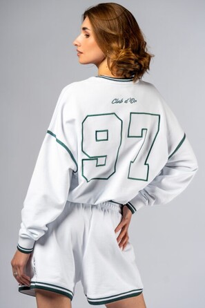Толстовка жіноча Nebbia Lounge Sweatshirt CLUB D’OR White 642
