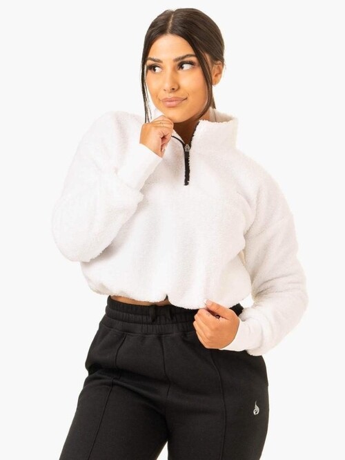 Толстовка Off Duty Teddy Half Zip - White