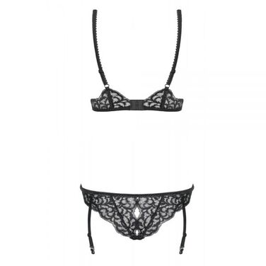 Боди Obsessive Laluna crotchless teddy black L/XL