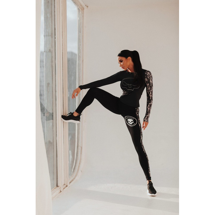 Спортивна кофта Fitzona Black Blouse With One Camuflace Sleeve