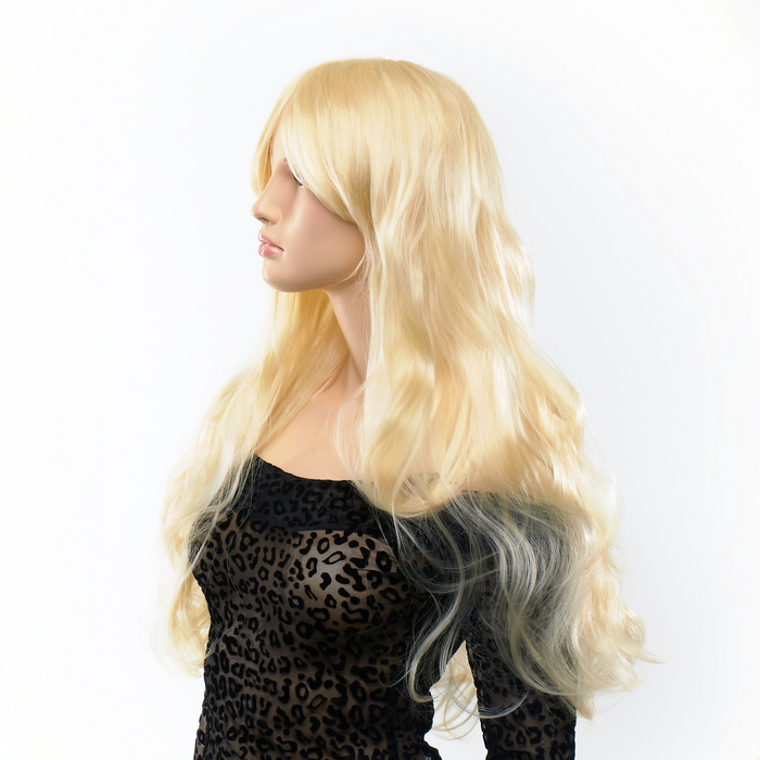 Перука довга кучерява з чубчиком Fetish Hair світлий блонд, 60 см