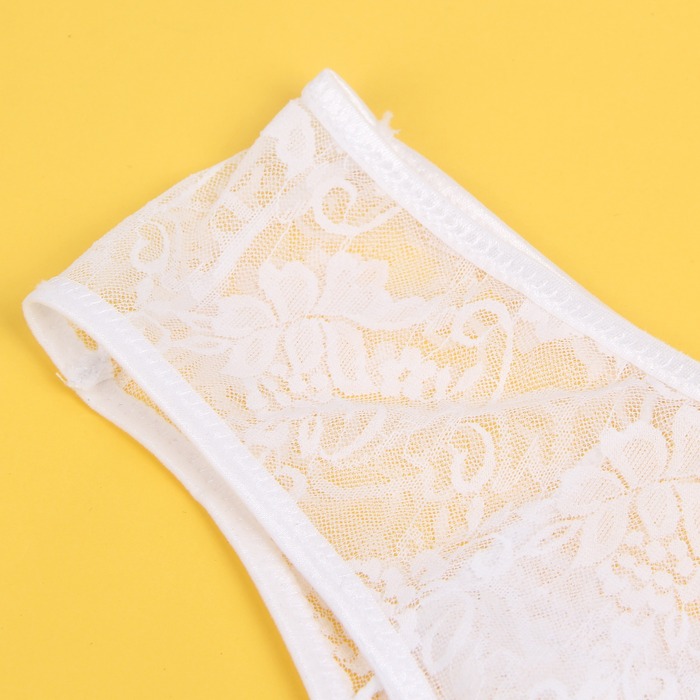 Мереживні труси з доступом Star Night, білі, M