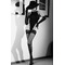 Панчохи Ballerina's Secret з широкими мереживними манжетами, чорні, L/XL