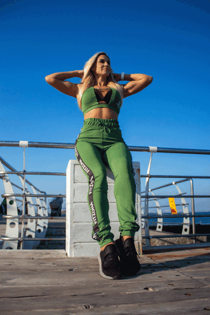 Топ спортивный Fitzona GREEN TOP с поддержкой для фитнеса и йоги