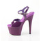 Босоніжки Pleaser Adore-709 на підборах 7 дюймів, босоніжки з ремінцем на щиколотці 2 3/4 дюйма, фіолетовий лак
