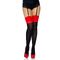 Непрозорі панчохи з червоними вставками Leg Avenue Opaque 2 Tone Stockings O/S