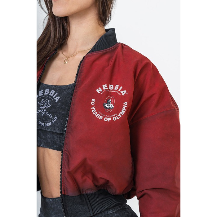 Бомбер Nebbia Washed Bomber Jacket with Contrast Lining LEGEND Black 784