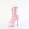 Чоботи Pleaser Adore-1040WR-HG *7-дюймовий каблук, голографічні черевики на шнурівці 2 3/4 дюйма PF, блискавка збоку, ніжно-рожеві